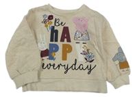 Světlebéžová melírovaná mikina s Peppa Pig Nutmeg