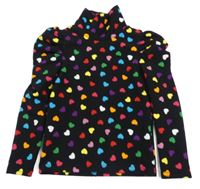 Černý rolák se srdíčky Shein