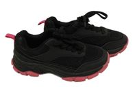 Černo-růžové botasky Primark vel.32