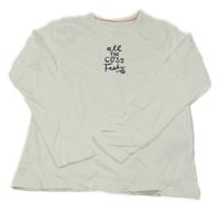 Bílé pyžamové triko s nápisem George