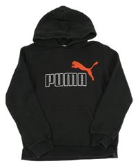 Černá mikina s logem a kapucí Puma