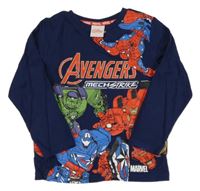 Tmavomodré triko s Avengers Tu