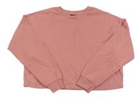 Růžová crop mikina New Look