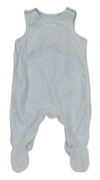 Světlemodré hvězdičkované sametové dupačky Mothercare 