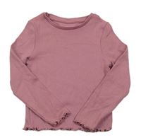 Růžové žebrované triko Primark