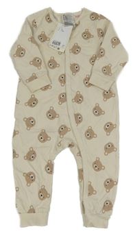 Nové - Smetanový overal s medvídky H&M