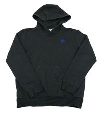 Černá mikina s klokankou a kapucí Adidas