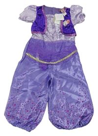 Nové - Fialovo-lila saténový overal - sultánka Tu