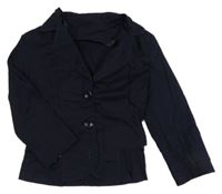 Tmavomodrý sakový kabátek 