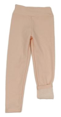 Světlerůžové zateplené legíny