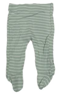 Světlezeleno-bílé pruhované žebrované polodupky Matalan