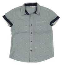 Bílo-modro-tmavmodrá vzorovaná košile Kids