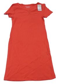 Nové - Červené žebrované šaty Primark