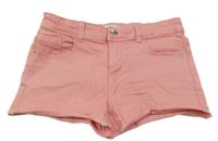 Světlerůžové riflové kraťasy Kiabi 