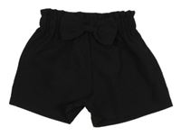 Černé volné kraťasy s mašlí 