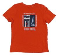 Červené tričko s potiskem Topolino 