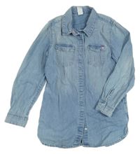 Světlemodrá riflová halenková tunika H&M