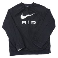 Černá šusťákovo/tepláková bunda s logem Nike