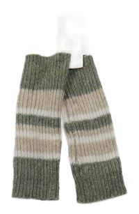 Nové - Khaki-béžovo-bílé pruhované návleky Primark