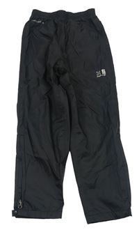 Černé kostkované šusťákové nepromokavé funkční kalhoty Karrimor