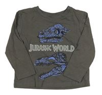 Tmavošedé triko s lebkami dinosaurů - Jurský svět 