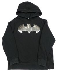 Černá mikina s Batmanem a kapucí zn. H&M