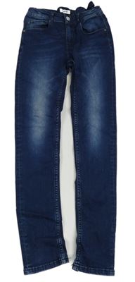 Tmavomodré skinny teplákové rifle RAIZZED