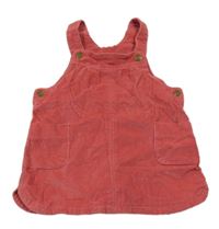 Jahodové manšestrové šaty TAPE 'A L'OEIL 