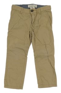 Béžové chino plátěné kalhoty H&M