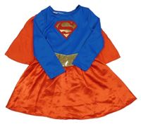 Kostým - Modro-zlato-červené šaty se znakem a pláštěm - Superman