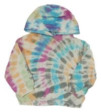 Barevná batikovaná mikina s kapucí Next