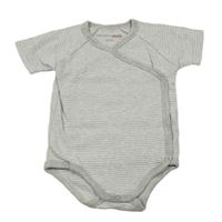 Šedo-bílé pruhované melírované zavinovací body BORNINO