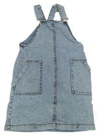 Modré plísňové riflové šaty 