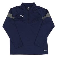 Tmavomodro/šedá funkční mikina s logem PUMA
