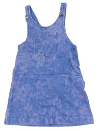 Modré batikované riflové laclové šaty F&F