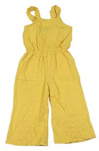 Žlutý kalhotový overal s volány Primark