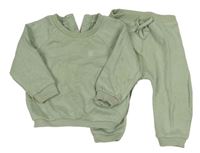 2set - Světlezelená mikina s výšivkou + tepláky zn. Matalan