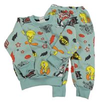 2set - Světlezelená mikina s Looney Tunes + tepláky