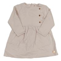 Světlerůžové šaty s volánkem