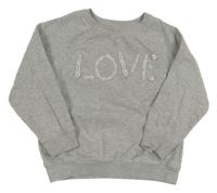 Šedá melírovaná mikina s nápisem Next