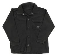 Antracitová tepláková košilová bunda George