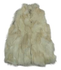 Krémová kožešinová podšitá vesta Next