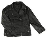 Černý koženkový podšitý křivák