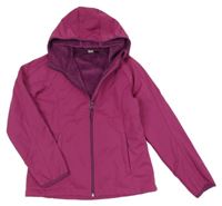 Vínová softshellová funkční bunda s kapucí Crane