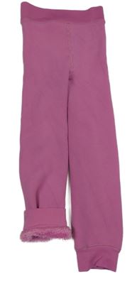 Fuchsiové zateplené punčochové legíny Primark