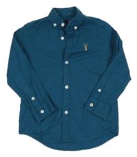 Petrolejová košile s výšivkou Next