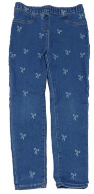 Modré džegíny s mašlemi Tu