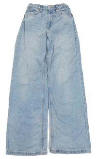 Světlemodré široké high waist rifle H&M