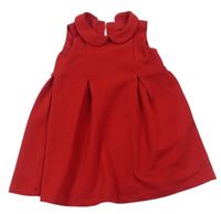 Červené žebrované šaty s límečkem Matalan