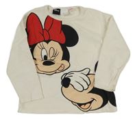 Smetanová mikina s Minnie a Mickeym Zara